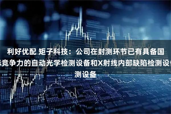 利好优配 矩子科技：公司在封测环节已有具备国际竞争力的自动光学检测设备和X射线内部缺陷检测设备
