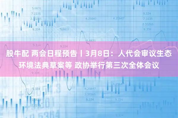 股牛配 两会日程预告丨3月8日：人代会审议生态环境法典草案等 政协举行第三次全体会议